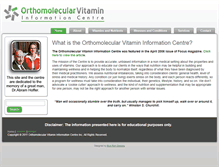 Tablet Screenshot of orthomolecularvitamincentre.com